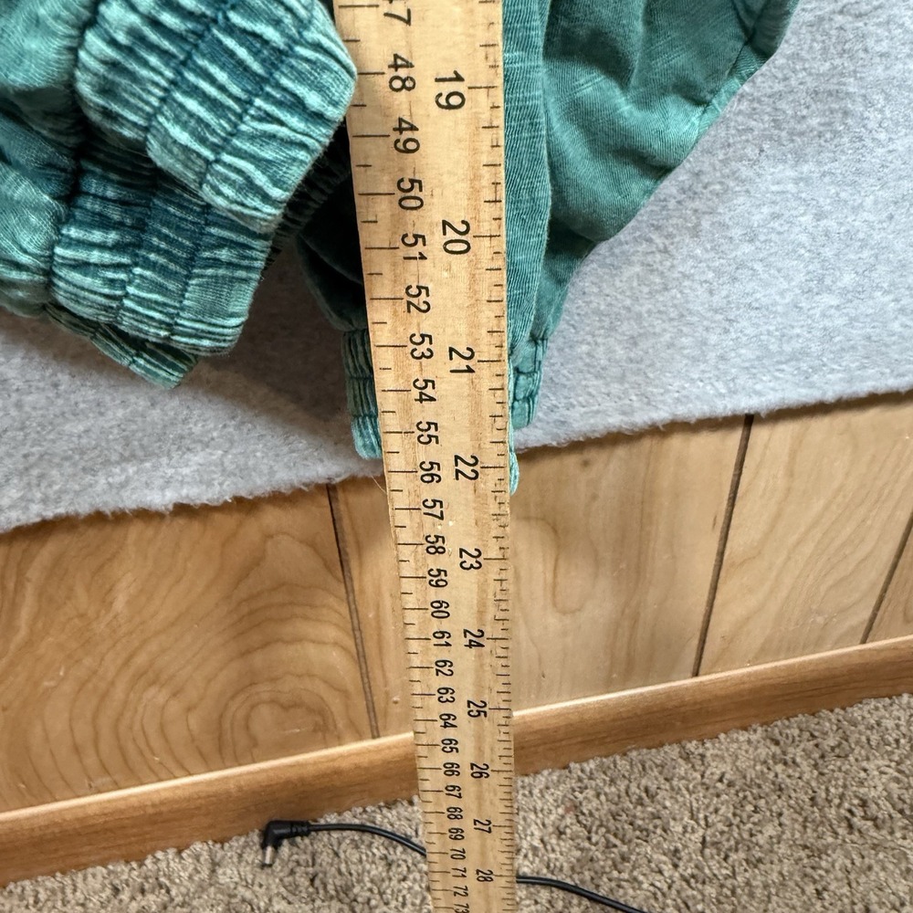 Free People Intimately Romper Womens XS Green Washed Casual Oversized Stretchy - Picture 6 of 9